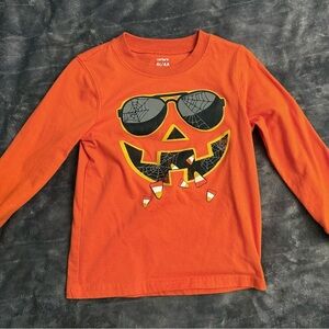 Carter's Orange Halloween Pumpkin Shirt